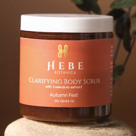 Clarifying Body Scrub with Calendula Extract | Autumn Fest for wholesale by Hebe Botanica