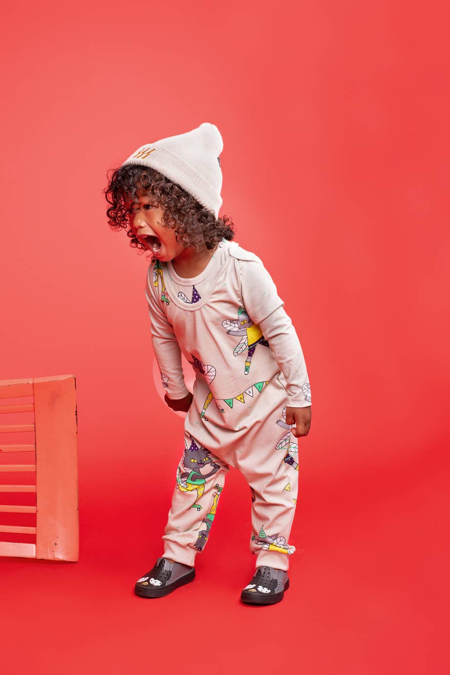 Raspberry Republic - Vente Barboteuse – bébé - Salopette Beige Flying Kitty1