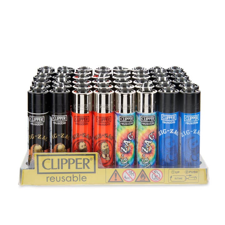 Clipper Lighter 48ct POP Counter Display – Zig Zag 2 for wholesale by Cannatron