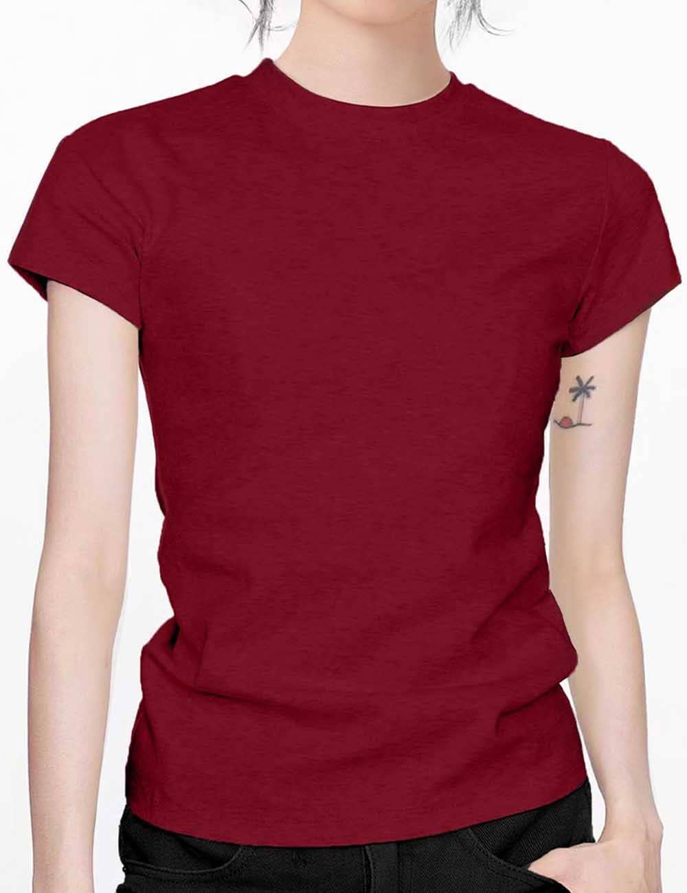 Sweetkama - Wholesale T-Shirt - Women's - Ladies Basic Solid Color Short Sleeves T-Shirt4