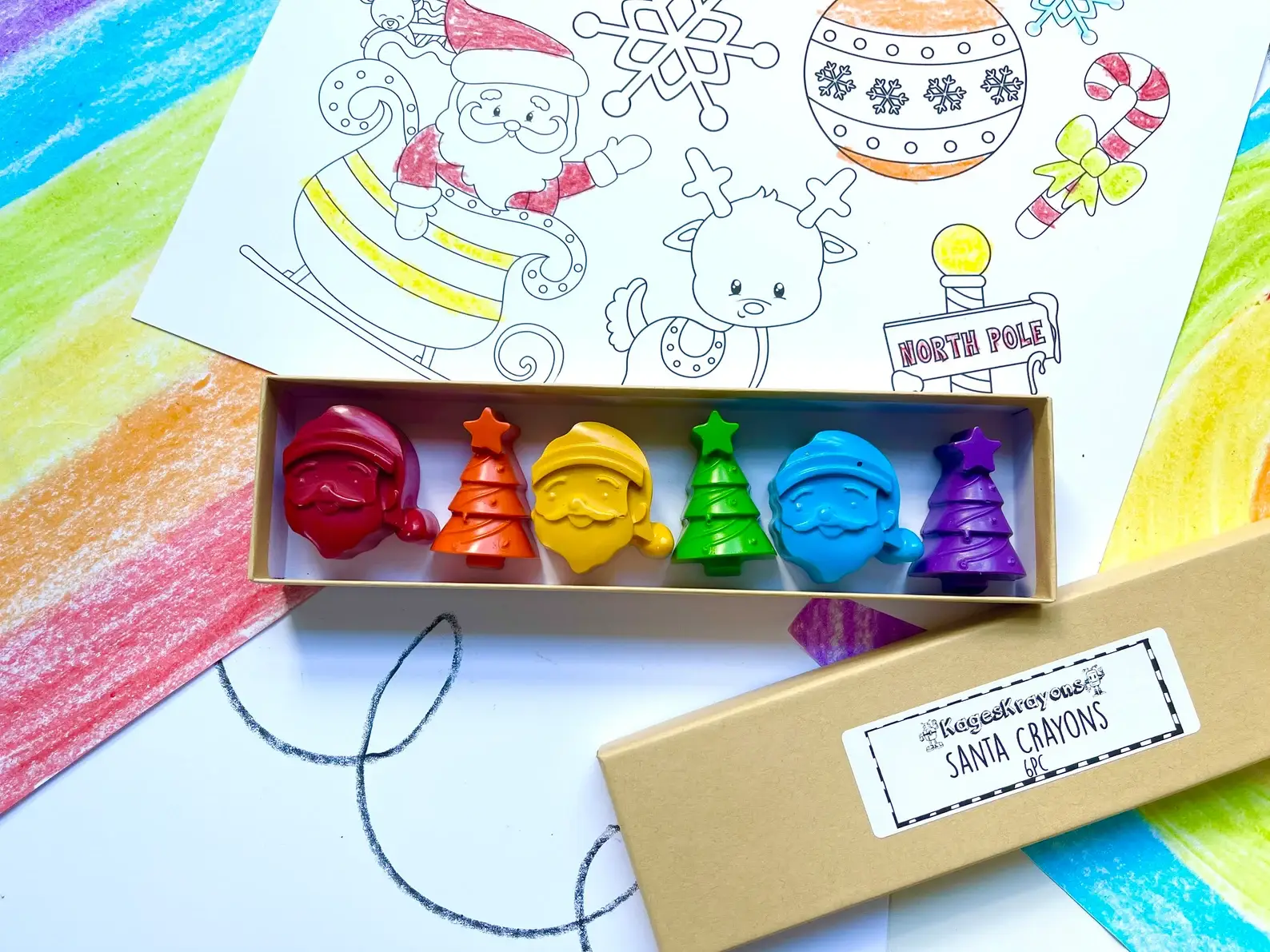 KagesKrayons - Wholesale Crayons - Kids & Baby - Santa Claus Crayons Gift Box5