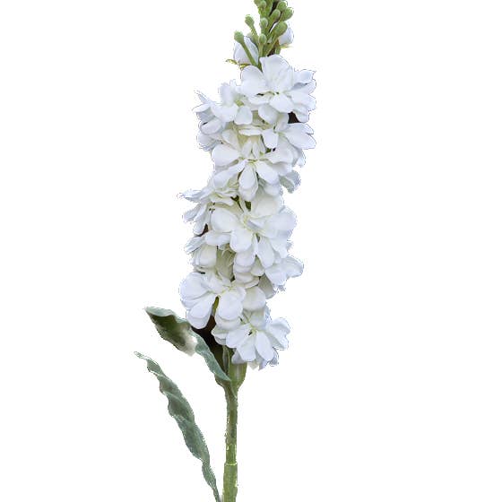 Mezu Silk Flowers - Wholesale Artificial flowers - Artificial White Stocks2