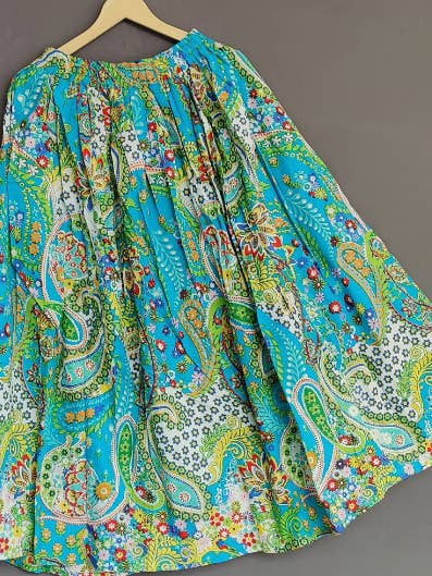 Tunic Paisley Maxi Skirt Beach Poncho Dress Bridesmaid Gown for wholesale by Bhawana Handicrafts