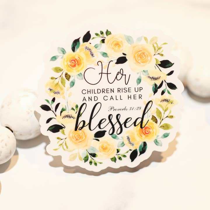 Savannah and James Co – Großhandel Aufkleber – Her Children Rise Up Christian Clear Vinyl-Aufkleber, 7,6 cm2