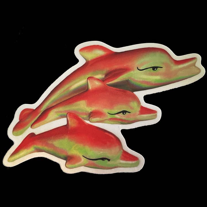 Dolphin Family Sticker Matte Metallic for wholesale by Aimee Miller Art