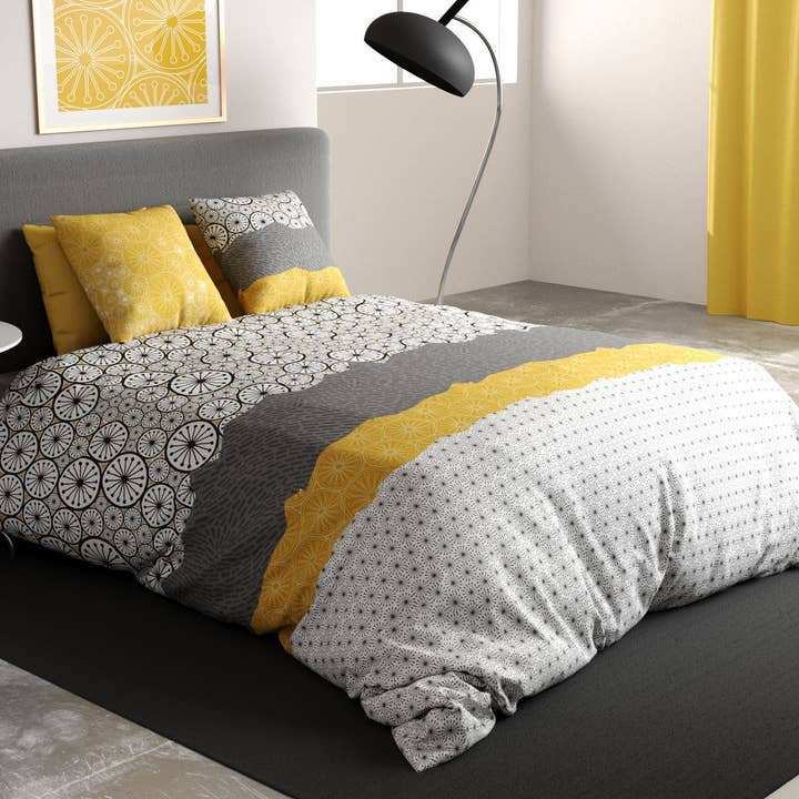 JUEGO DE FUNDA NÓRDICA 3 PIEZAS CLEOME 260 X 240 CM 57 HILOS para venta al por mayor de Atelier Du Coton