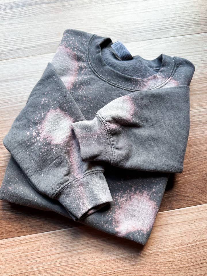 Bleached Charcoal Sweatshirt for wholesale by D&E Tees