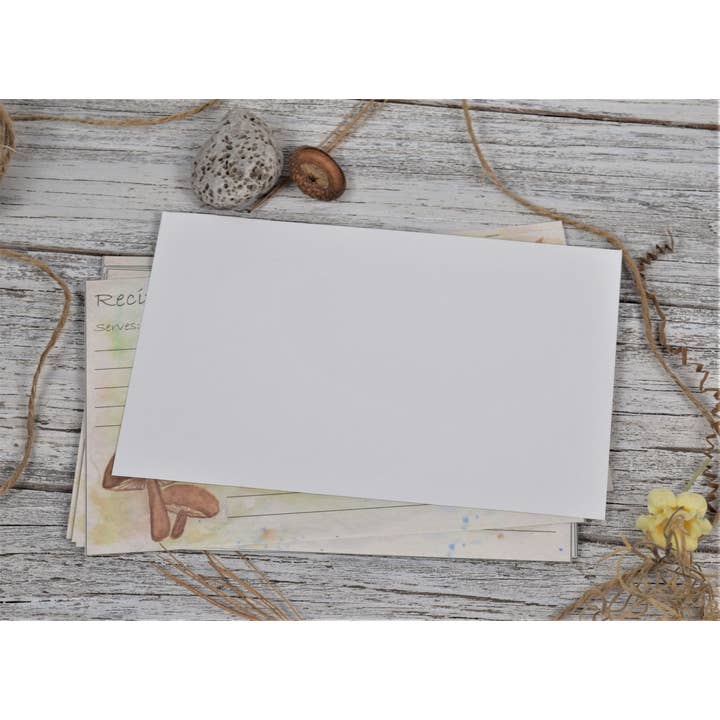 FeathersNFerneStudio – Großhandel Rezeptkarten – Handbemalte Rezeptkarten, Waldmotiv, Küchendekor5