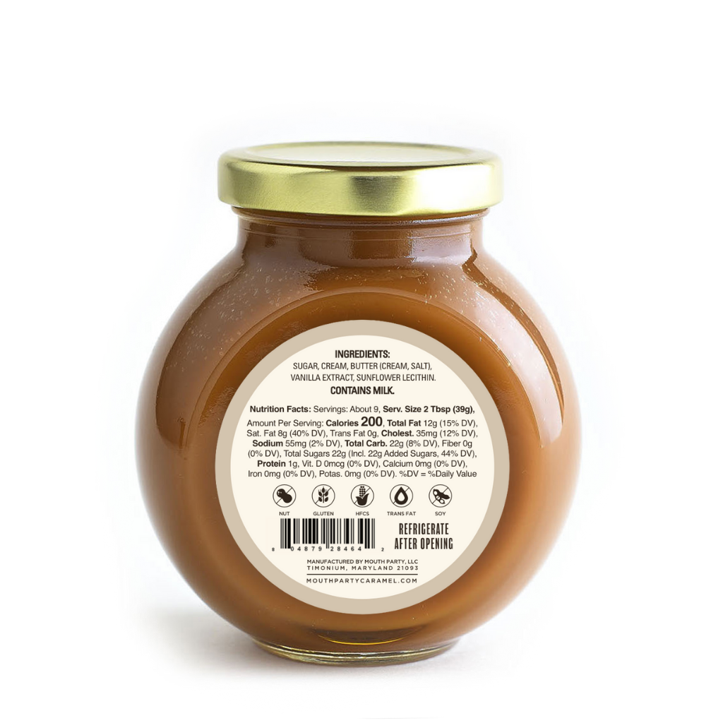 Mouth Party, LLC - Wholesale Caramel Sauce - Original Caramel Sauce1