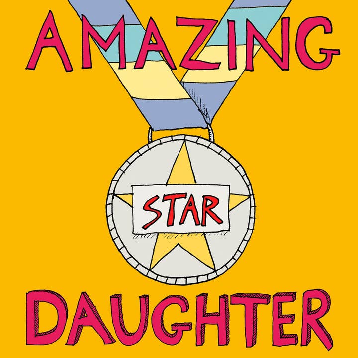 'Amazing Daughter' Medal Everyday Greeting Card for wholesale by Poet and Painter