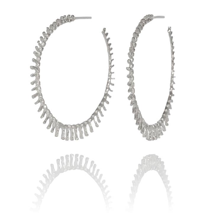 Boucles d'oreilles Asterias en argent 925 pour la vente par AURUM by Guðbjörg