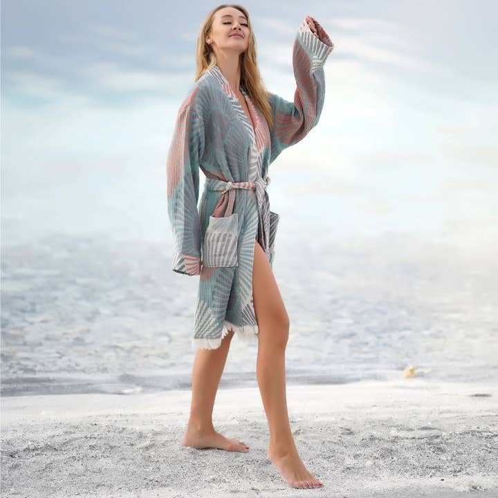 Bagno Milano - Vente Peignoir – femme - Collection de peignoirs et ponchos en peshtemal bio Bagno Milano4