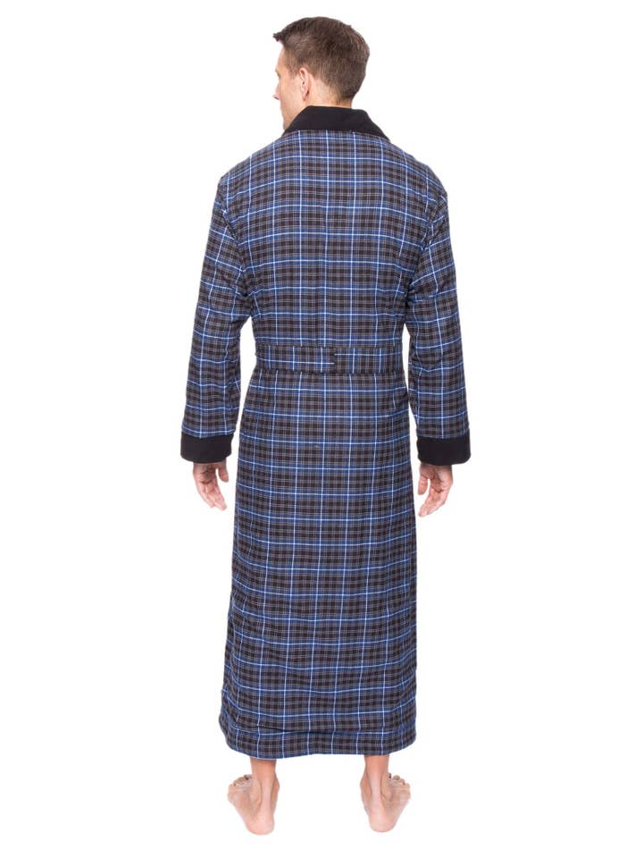 Noble Mount - Wholesale Robe – Men's - Men's Premium 100% Cotton Flannel Fleece Lined Robe24