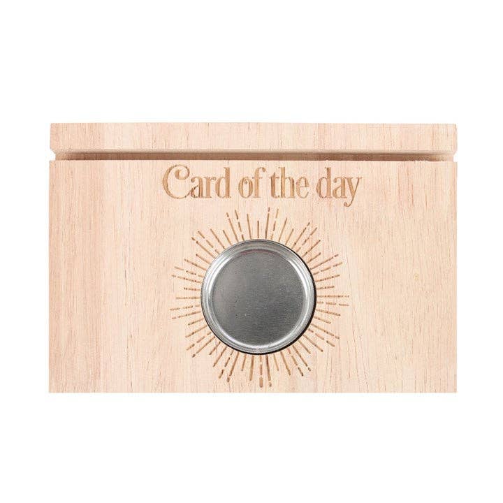 Something Different Wholesale - Vente Bougeoirs - Porte-cartes de tarot du jour en bois avec support pour bougie chauffe-plat4