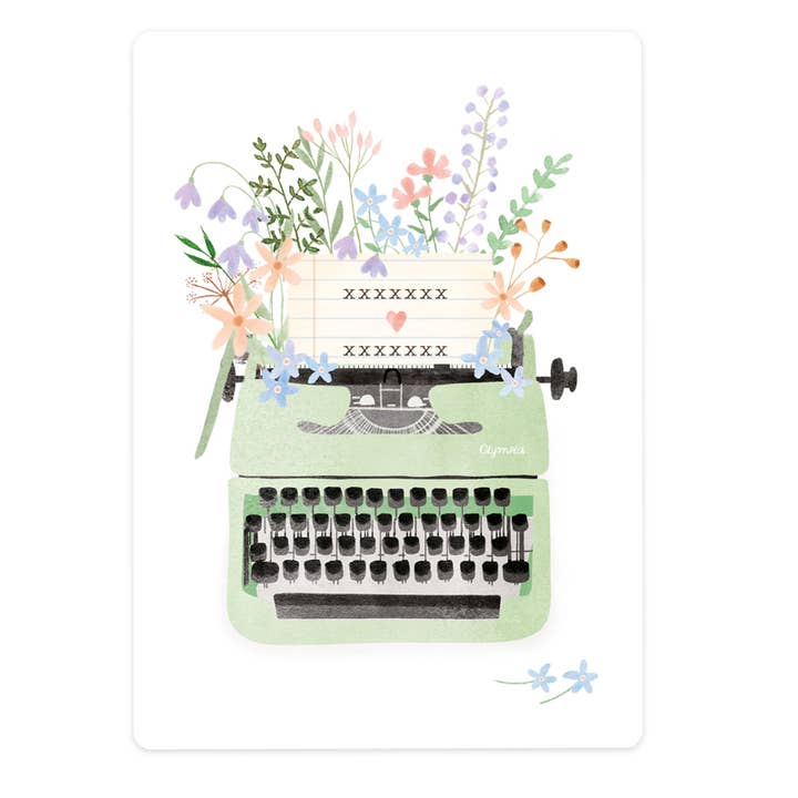 Vintage-Schreibmaschine-Karte für den Großhandel von The Lemonbird
