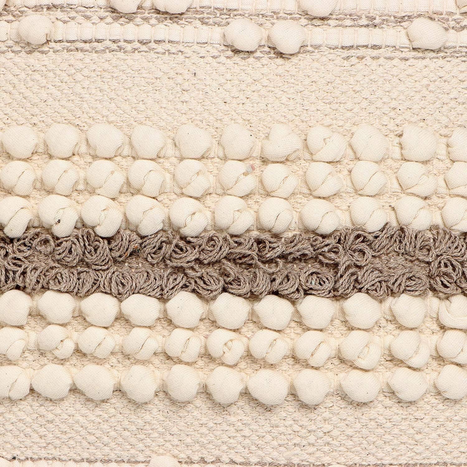 Cedar REDEARTH Textured Throw Pillow Cases-Woven Tufted Decorative Farmhouse Cushion Covers Set for Couch, Sofa, Bed, Chair, Dining, Patio, Outdoor; 100% Cotton (18x18; Natural) Pack of 2 for wholesale on Faire4