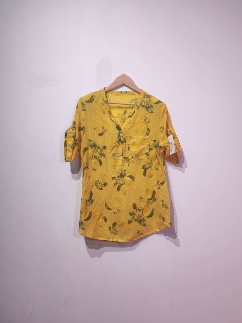 Pomelo paris - Wholesale Blouse - Women's - LISA LEMON CROPPED BLOUSE2