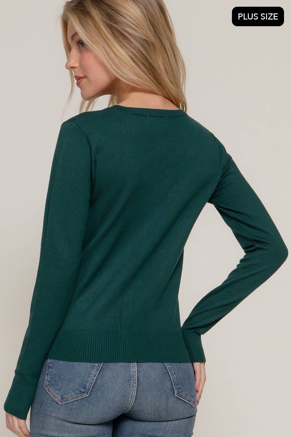 Active Basic | Active USA - Vendita all'ingrosso Cardigan - Donna - [TAGLIA FORTE] Cardigan Maglione con Scollo a V e Bottoni a Maniche Lunghe17