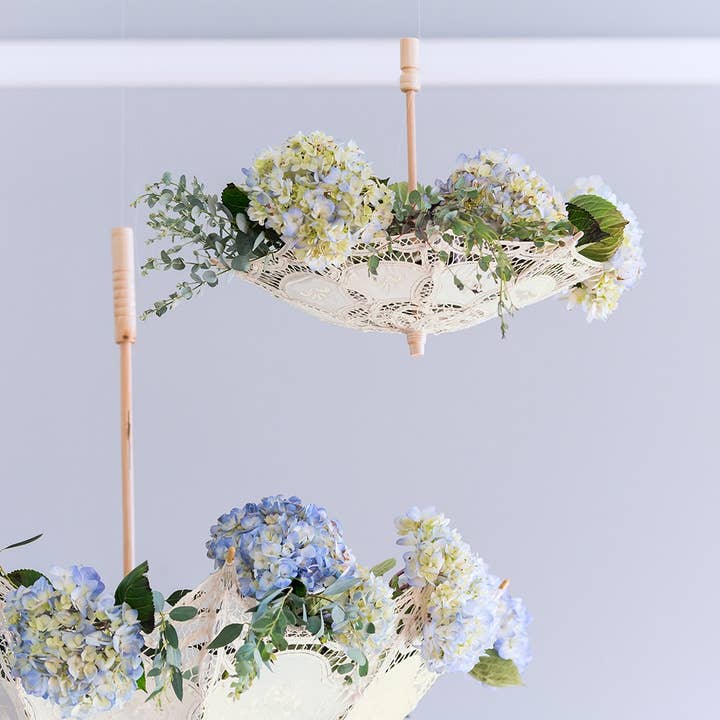 Weddingstar Inc. - Wholesale Umbrella - Women's - Antiqued Battenburg Lace Parasol - Small