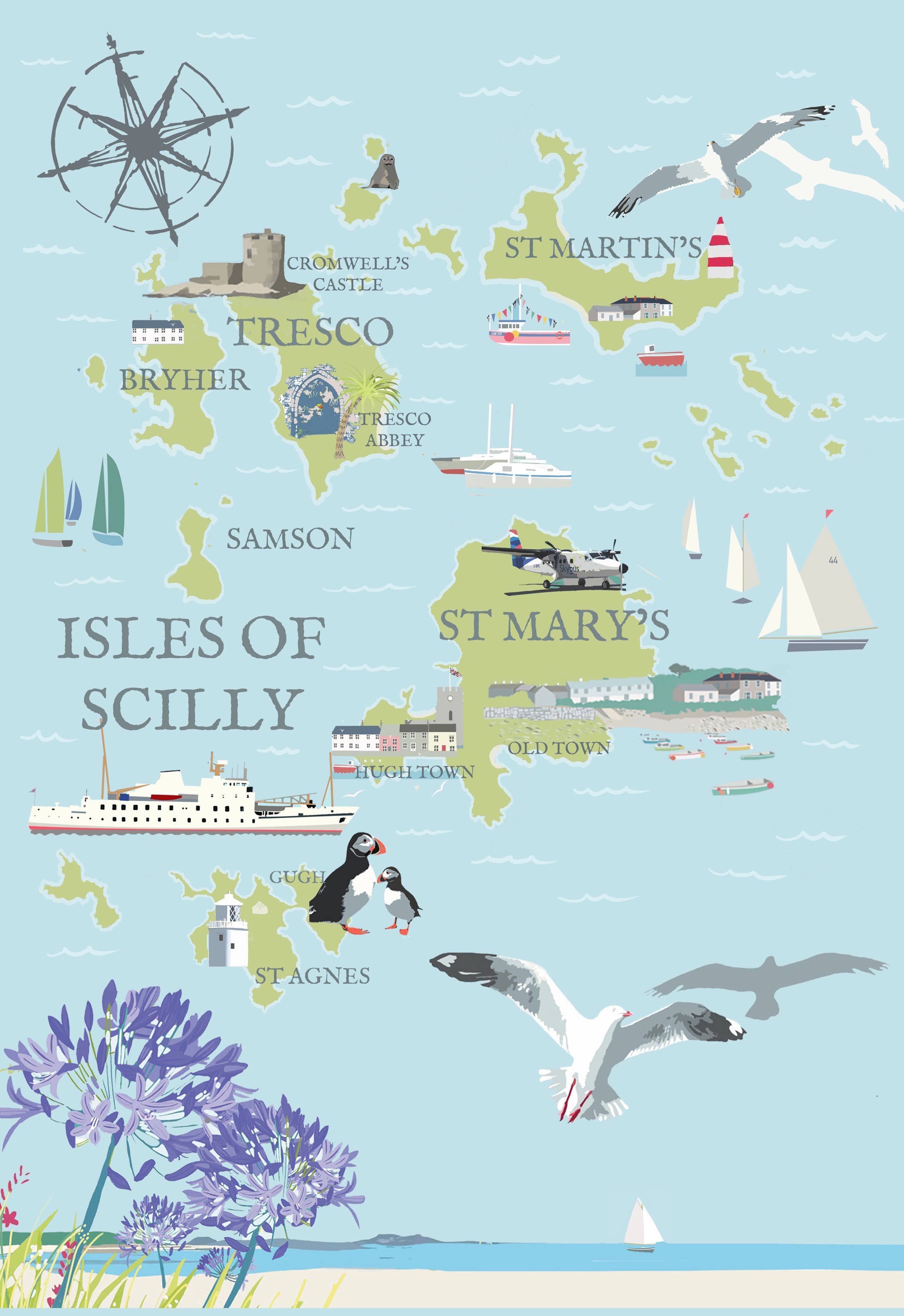 BETTY BOYNS MAPS - Vendita all'ingrosso Calamite - Magnete da Frigo con Mappa Illustrata21