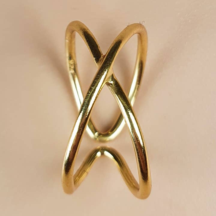 Or Vermeil 14K | Bague | Effet Torsadé | pour la vente par Fairley Bohemian