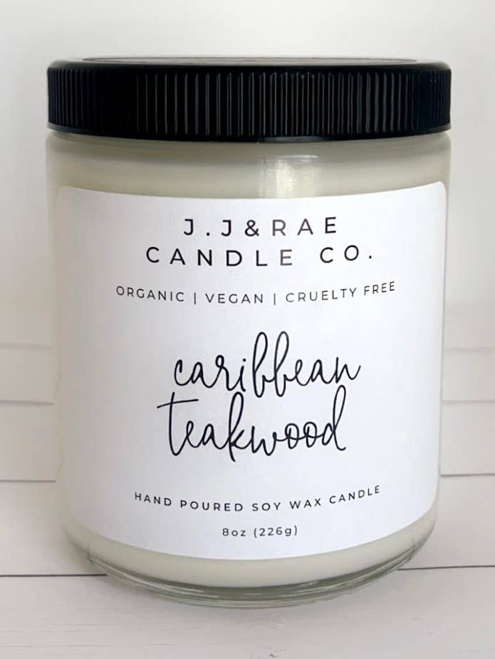 8oz Soy Wax Candle for wholesale by jj & rae candle co
