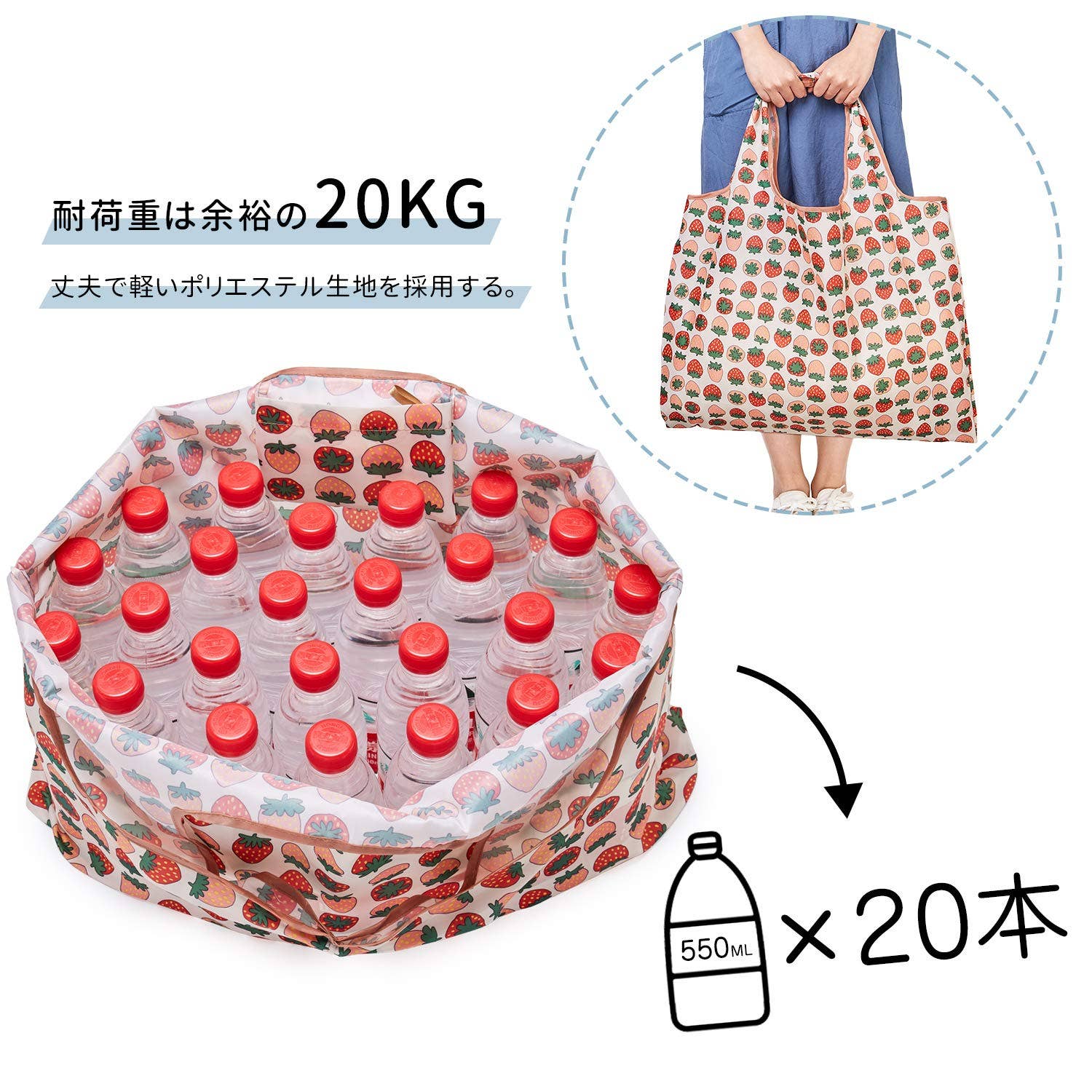 wandf - Wholesale Grocery/Shopping Bag - Large Reusable Shopping Bag Grocery Shoulder bag3