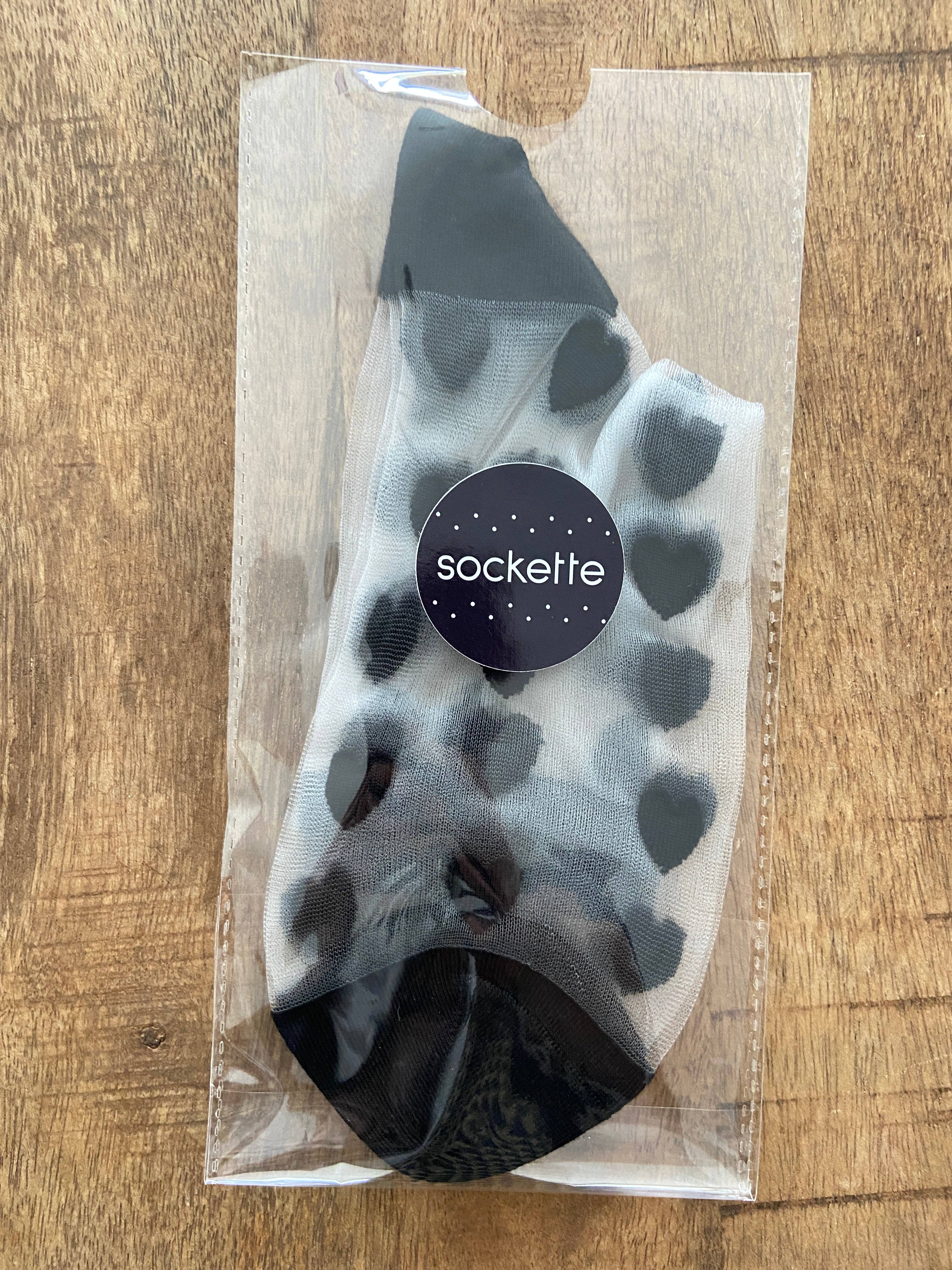 sockette - Wholesale Socks - Women's - Black heart socks - LAURE ankle socks4