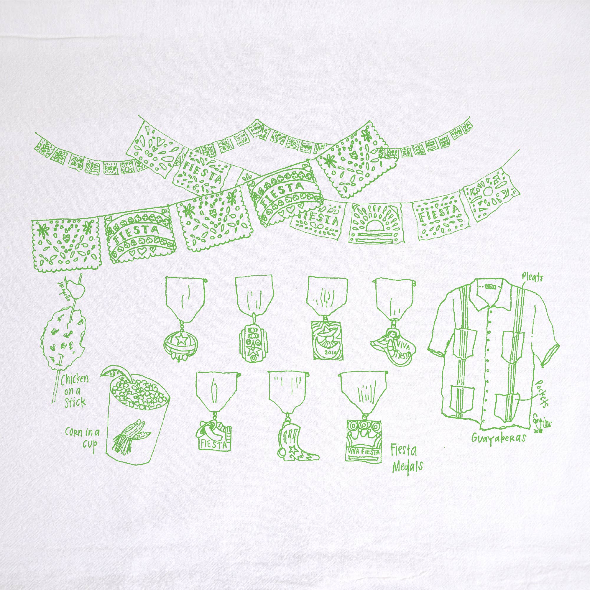 Girls Can Tell - Wholesale Tea Towel - Fiesta Tea Towel | kitchen | flour sack | dish towels1