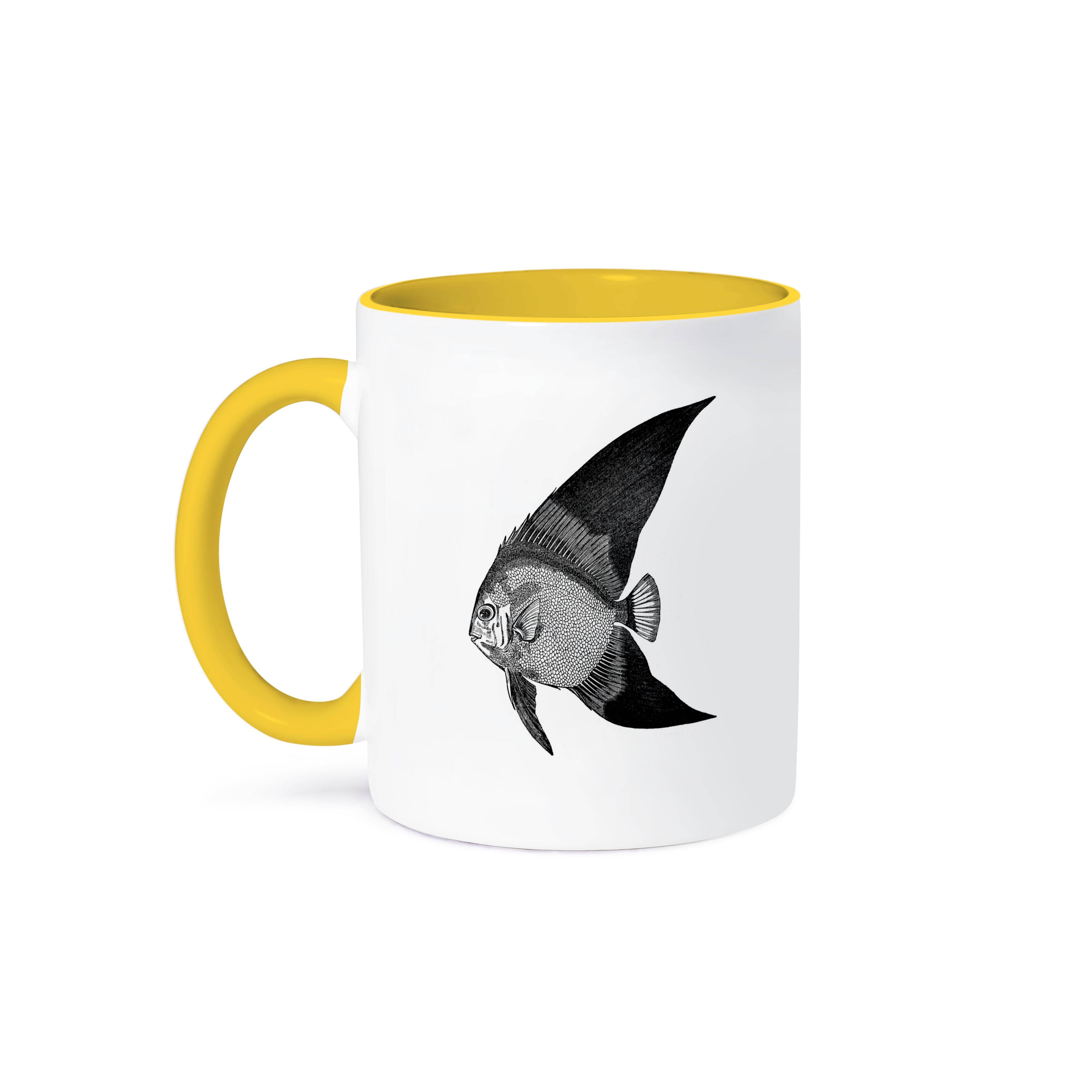 3dRose - Wholesale Coffee Mug - 3dRose, Tropical Fish vintage black and white illustration. exotic fins fishes, Mug0