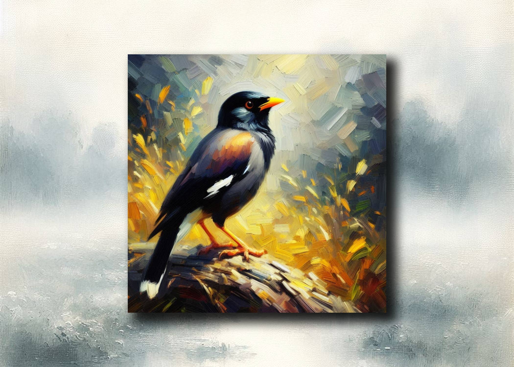 frostedgrey - Vendita all'ingrosso Calamite - Calamita da Frigo Jungle Myna 55x55mm