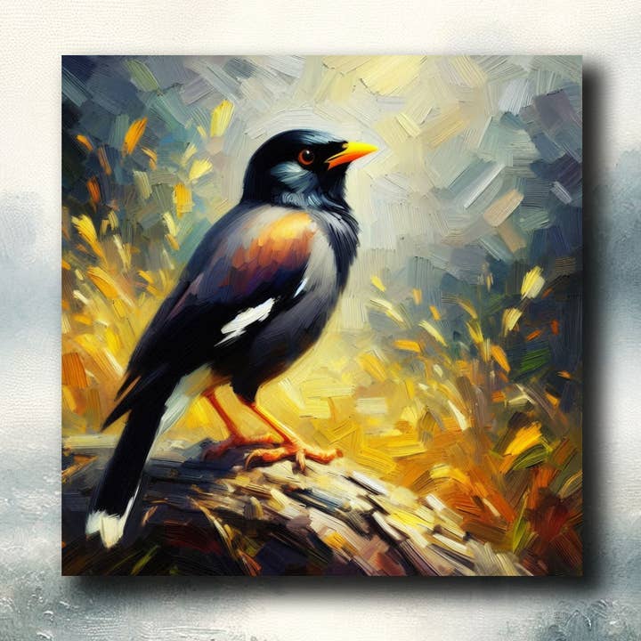 frostedgrey - Vendita all'ingrosso Calamite - Calamita da Frigo Jungle Myna 55x55mm0