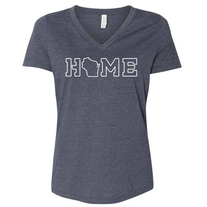Inicio» Wisconsin» Camiseta con cuello en V para mujer para venta al por mayor de Wi-Wear