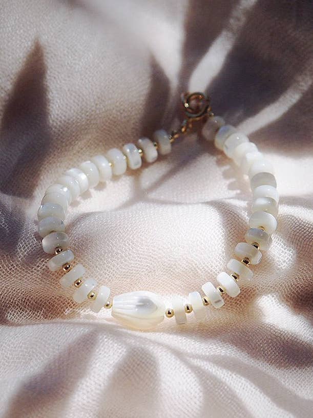 Pulseira Pikake Madrepérola - Mauloa por atacado de Ke Aloha Jewelry