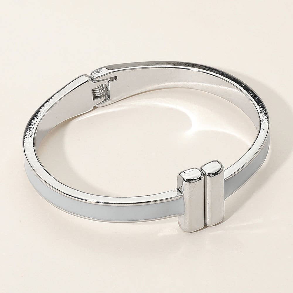 Sensibling Corp. - Wholesale Bangle Bracelet - Metal Bar Tip Enamel Hinged Bangle Bracelet9