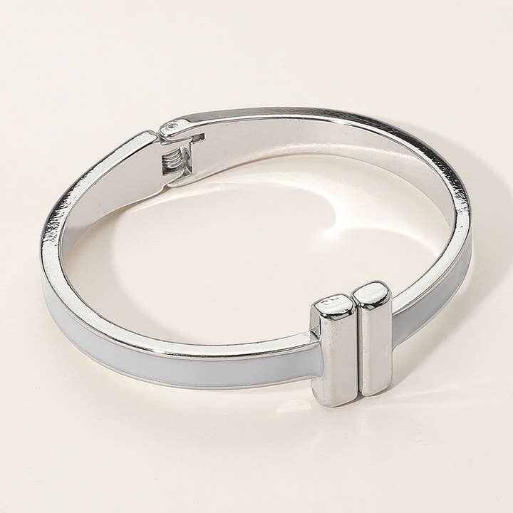 Sensibling Corp. - Wholesale Bangle Bracelet - Metal Bar Tip Enamel Hinged Bangle Bracelet9