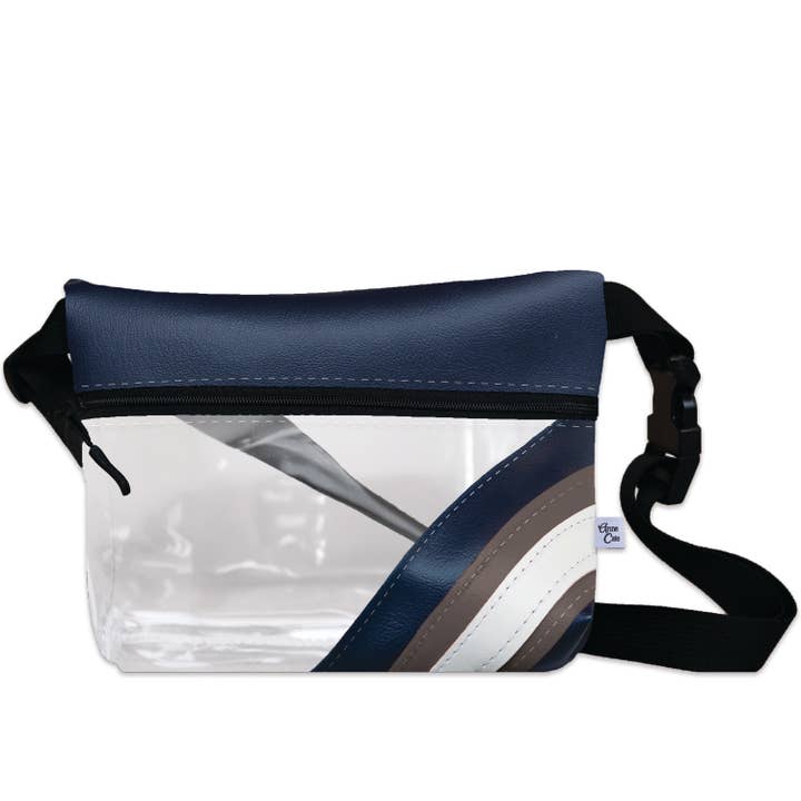 Collegiate Football Stadium Clear Stripe Game Day Fanny Pack for wholesale by Anne Cate