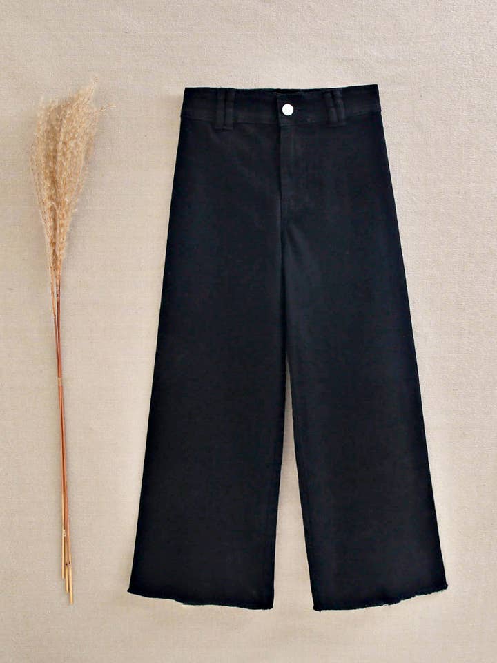 Pantalón culotte de niña en negro para venta al por mayor de Dadati