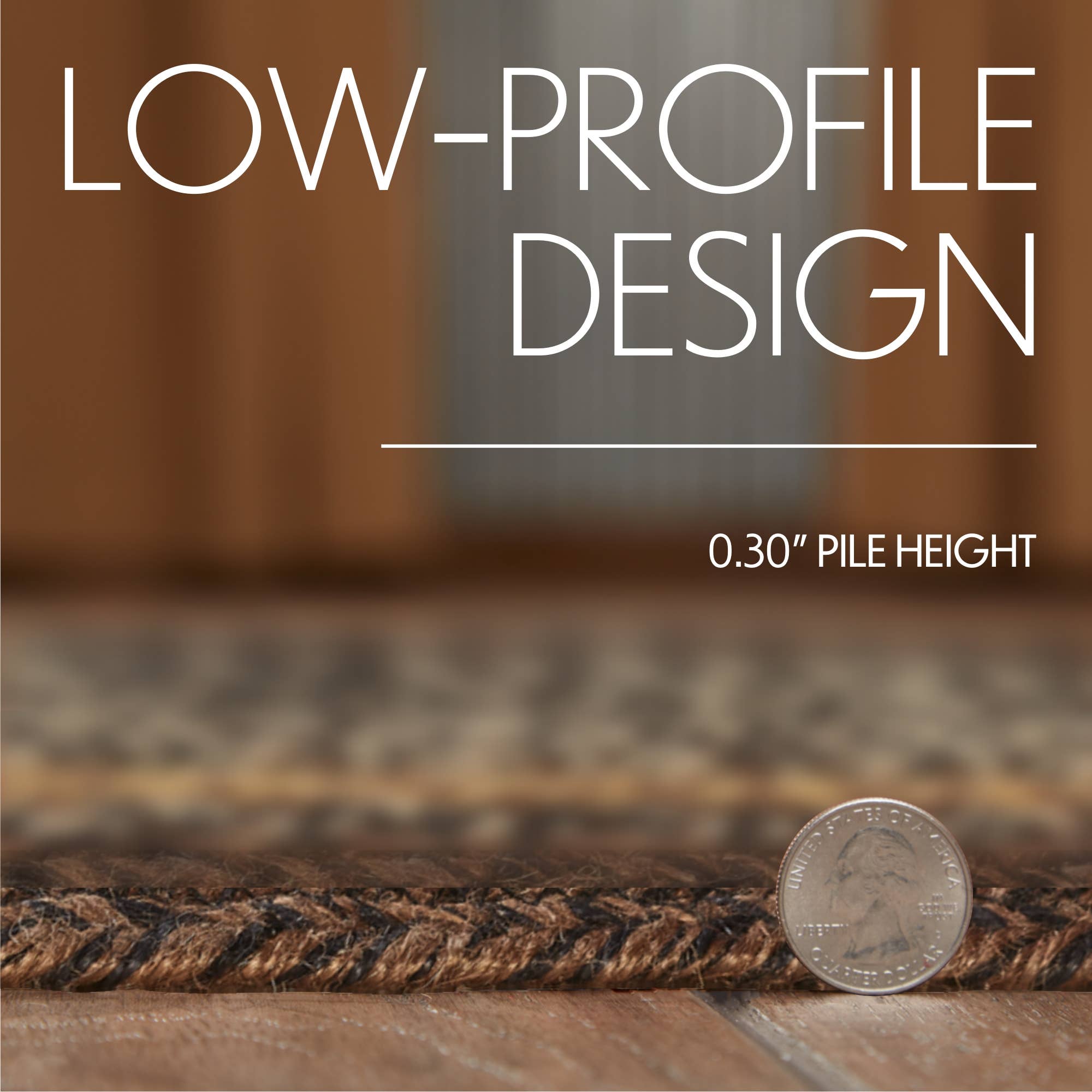 VHC Brands - Vente Tapis - Tapis en jute Espresso Rect avec tampon 60x964