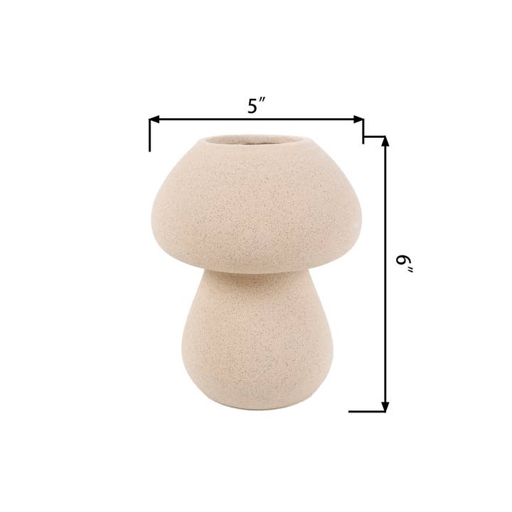 Flora Bunda Inc - Venta al por mayor Floreros - Jarrón de cerámica con forma de seta1