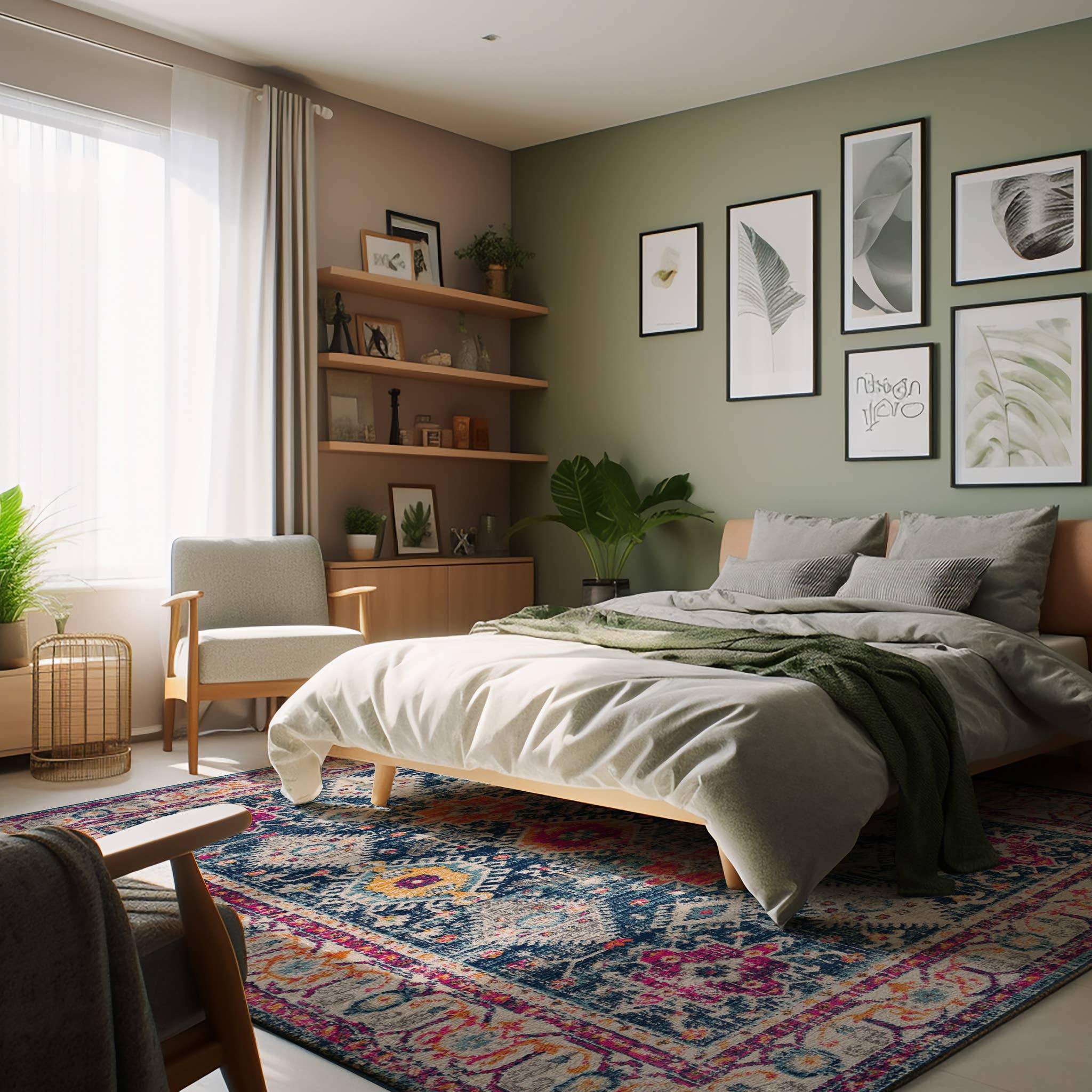 Flåde Overgangsblå beige indendørs tæppe/løber til det sydvestlige område for engroshandel på Faire3