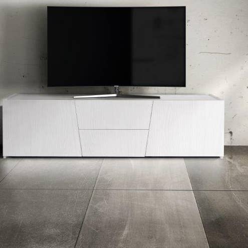 KONTE.DESIGN SAN BABILA mueble para TV de abeto blanco cepillado para venta al por mayor de Konte.Design