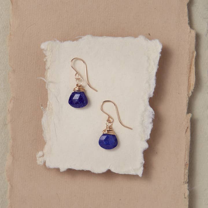 Bella Vita Jewelry - Wholesale Dangle Earrings - Pantone Earrings | Lapis Natural Stone Earrings