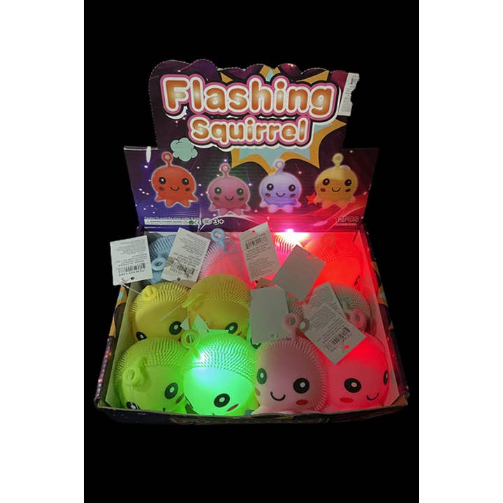 Cap Zone – Engroshandel Klemmelegetøj - Børn og baby – Blæksprutte strittende kuglefisk LED lys-Up Squishy legetøj2