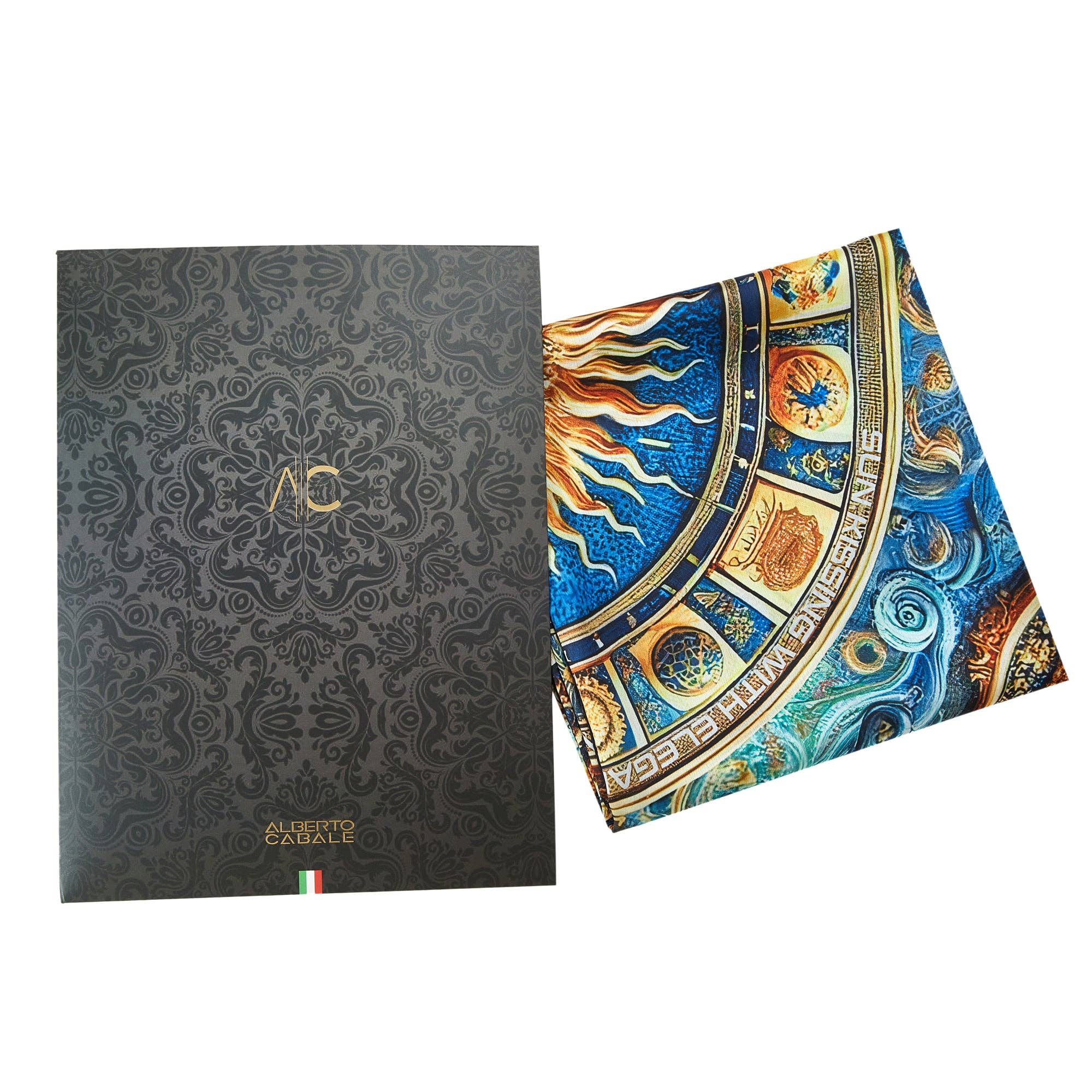 Blu Foulard grande quadrato in seta Zoé Sunkissing in vendita all'ingrosso su Faire3