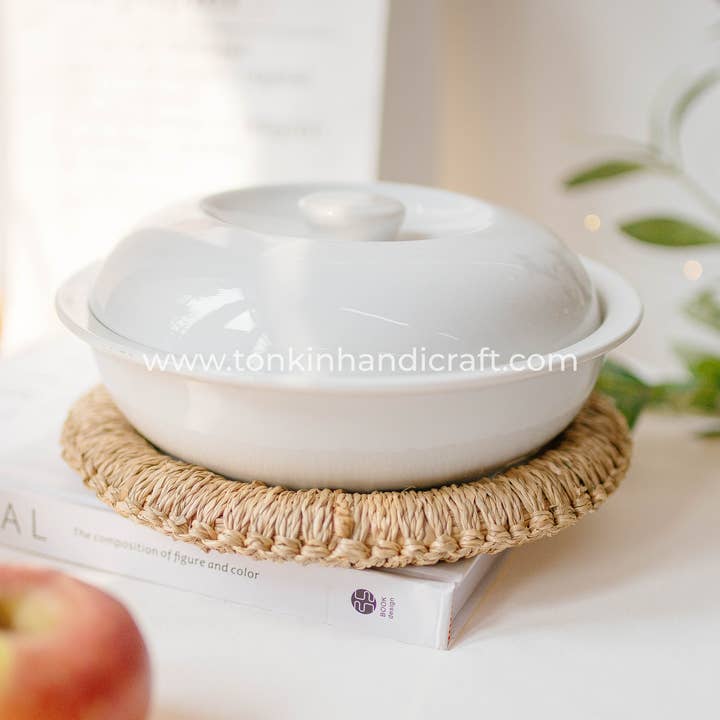 Tonkin Handicraft - Vente Dessous-de-plat - Dessous de plat rond en osier2