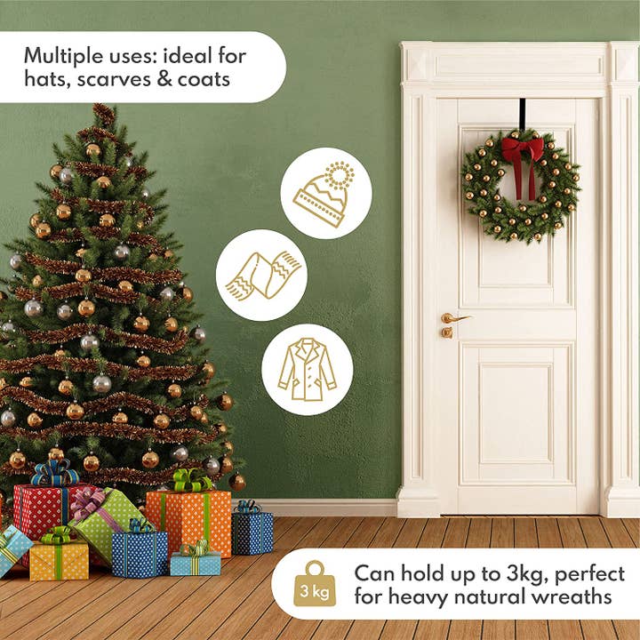 White Metal Wreath Hanger for Holiday Decor for wholesale on Faire6