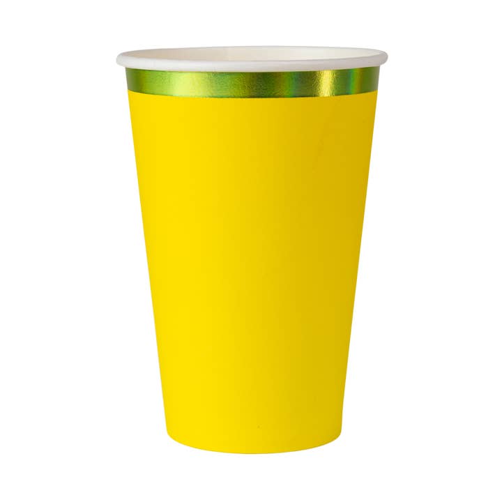 Fiesta Everyday Foil Paper Cup - Yellow for wholesale by Casa Fiesta