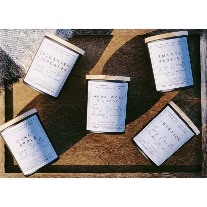 Soy Candle for wholesale by Lavish Bath Creations