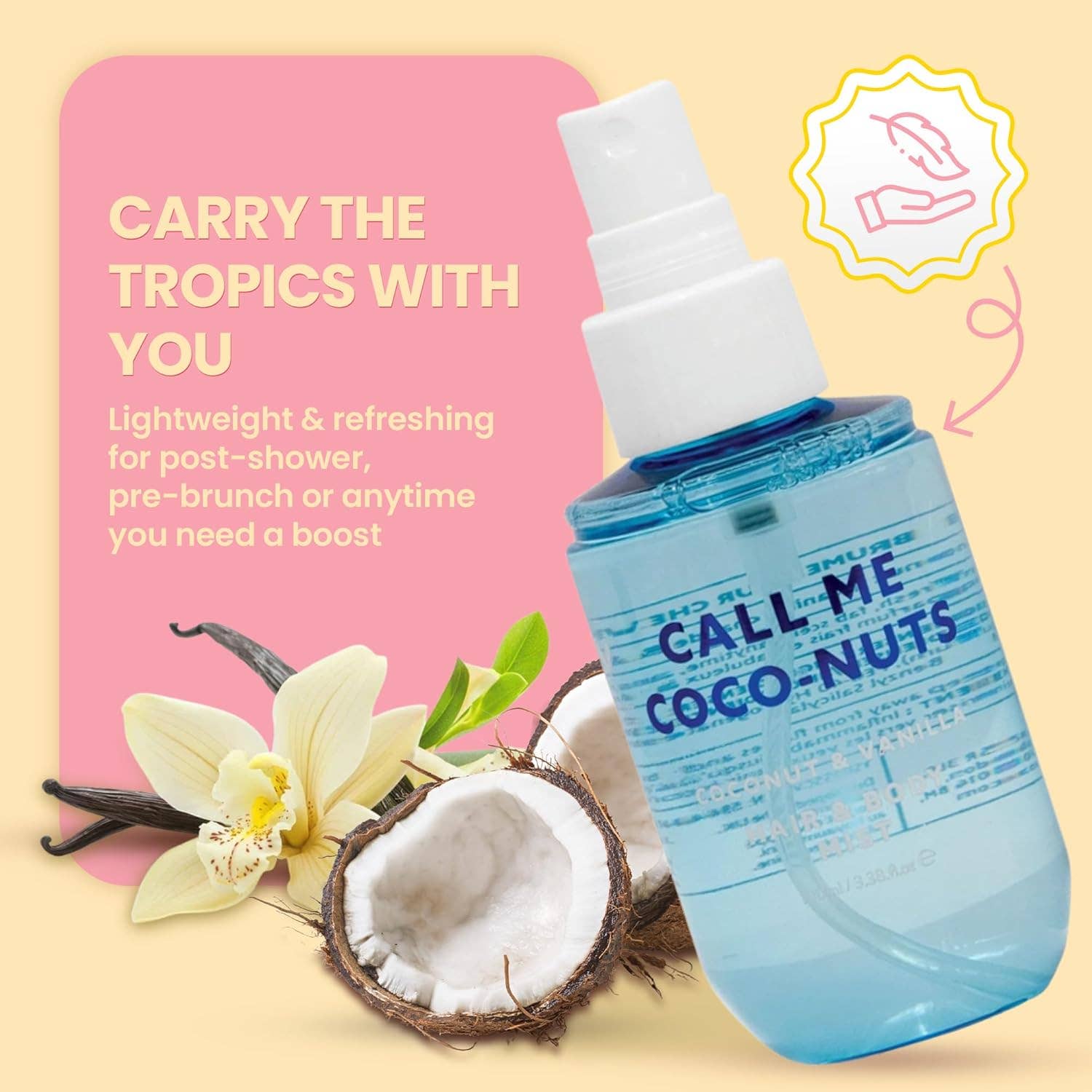 Beauty Pro – Großhandel Gesichts- und Körpernebel/Wasser – Yes Studio Haar- & Körpernebel Kokosnuss & Vanille 100 ml6